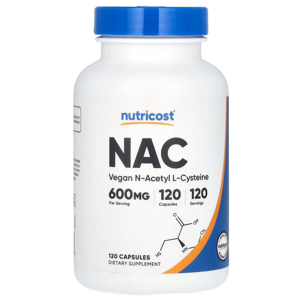 Nutricost NAC Vegan N-Acetyl L-Cysteine, 600 mg