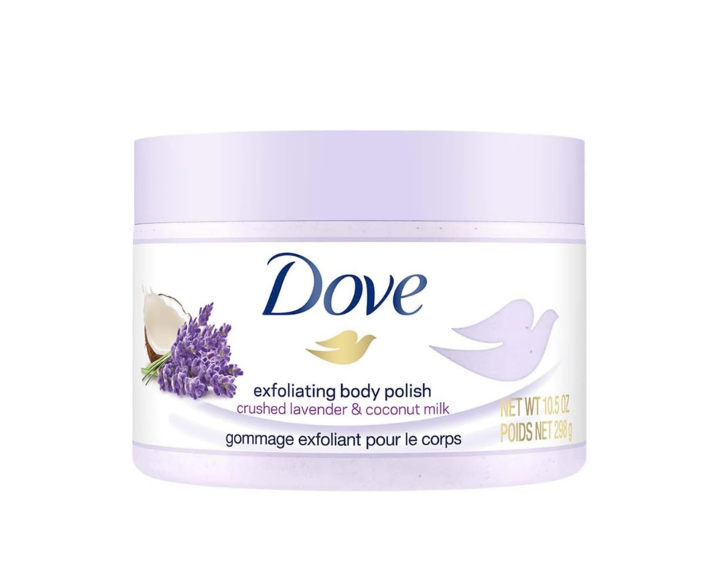 Dove Exfoliating Body Polish Body Scrub Crushed Lavender & Coconut Milk 
