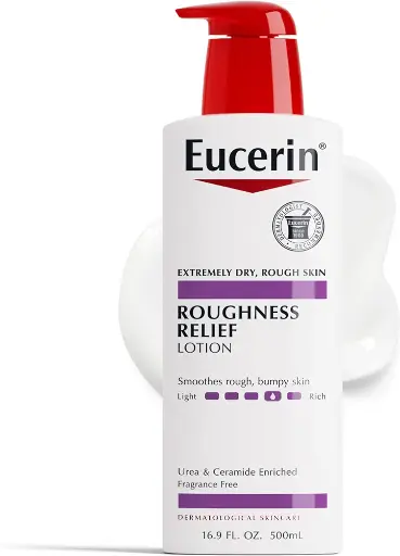 Eucerin Roughness Relief Body Lotion for Extremely Dry, Rough Skin, Urea Enriched Body Moisturizer