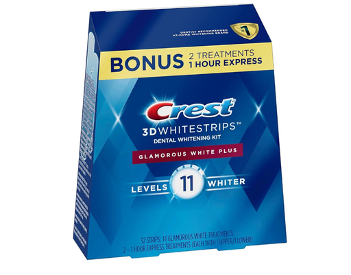Crest 3D Whitestrips Glamorous White, 3D White, Teeth Whitening Strip Kit, 32 Strips 