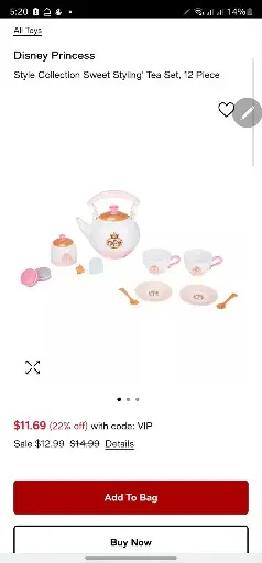 Disney Princess tea set 