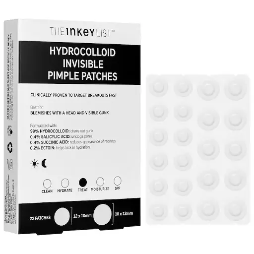 The INKEY List 
Hydrocolloid Invisible Pimple Patches + Salicylic Acid