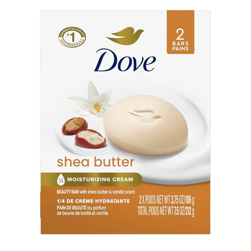 Dove Beauty Bar Gentle Skin Cleanser Shea Butter