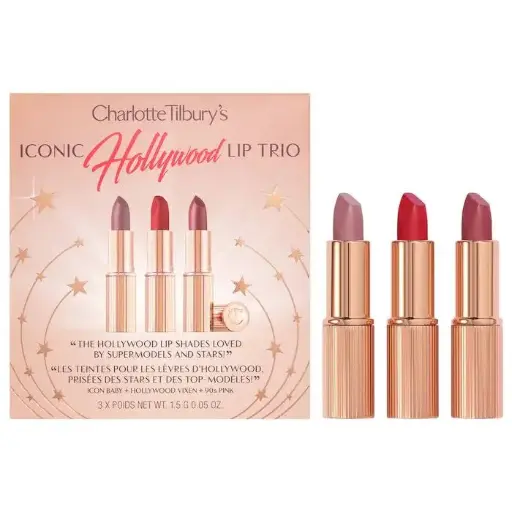 Charlotte Tilbury iconic hollweyood limited edtion kit (mini size lipstick)