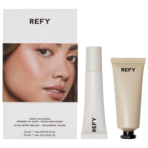 REFY Topaz Collection Shimmer Lip Gloss & Liquid Highlighter Set