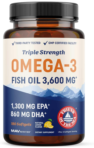 Triple Strength Omega 3 Fish Oil 3600 mg