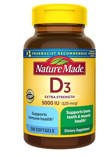 Nature Made Extra Strength Vitamin D3 5000 IU (125 mcg)