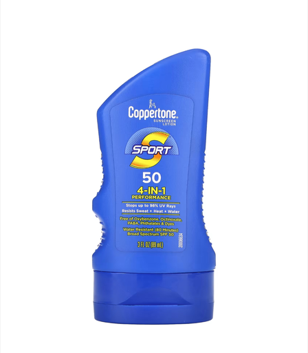 Coppertone Sport, Sunscreen Lotion, 4-In-1 Performance