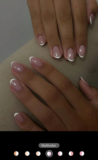 24pcs French White Nails Short Press On Nails Oval Shape False Nails Simple Fake Nails Nude Nails Art (الشكل نفس الصورة)