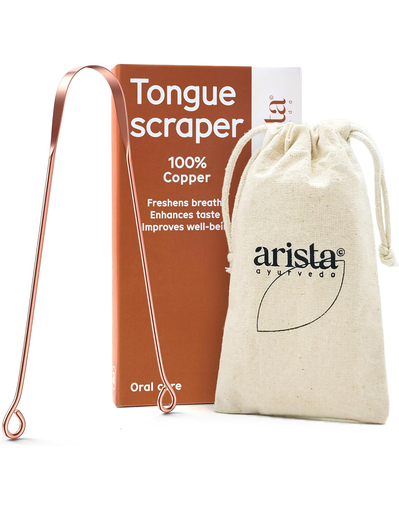 Arista Copper Tongue Scraper for Adults & Kids