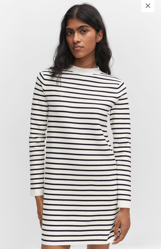 Mango Striped sweater dress
