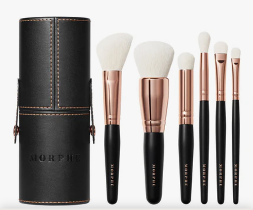 Morphe Rosé Away 6 pic face and eyes travel brush set
