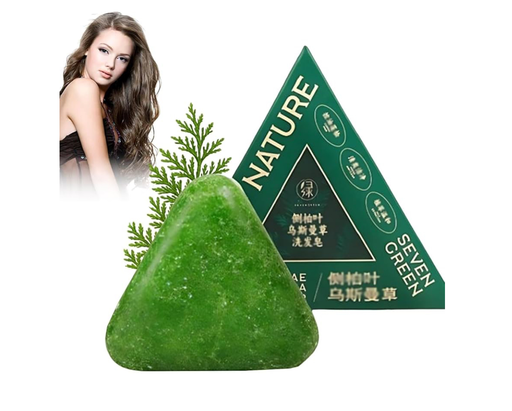 Nature Triangle Shampoo Bar, Nature Seven Green Soap