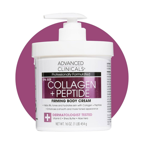 Advanced Clinicals Collagen Peptides Body Lotion & Face Moisturizer
