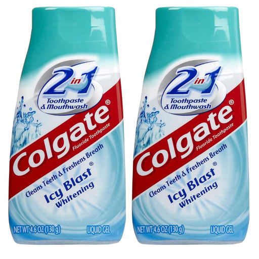 Colgate 2 in 1 Whitening Icy Blast Toothpaste & Mouthwash