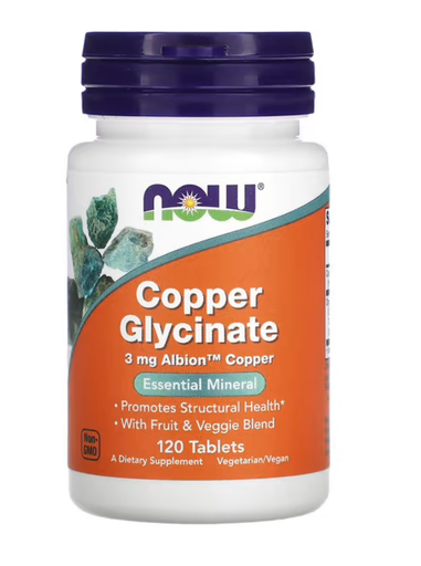NOW Foods Copper Glycinate 3 mg