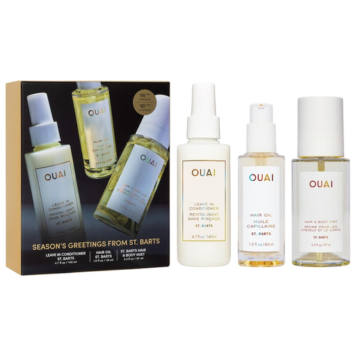 OUAI  St. Barts Hair & Body Mist, Leave In Conditioner & Hair Oil Gift Set