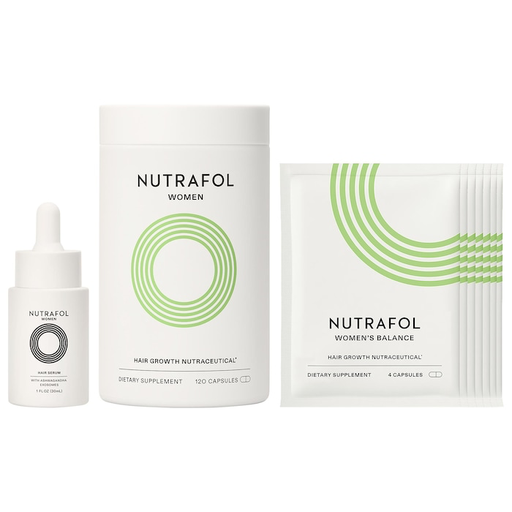 Nutrafol  WOMEN’S Hair Growth Supplements & Serum Gift Set for Thinning Hair