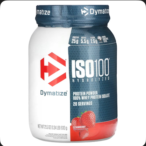 Dymatize ISO100® Hydrolyzed, 100% Whey Protein Isolate, Strawberry