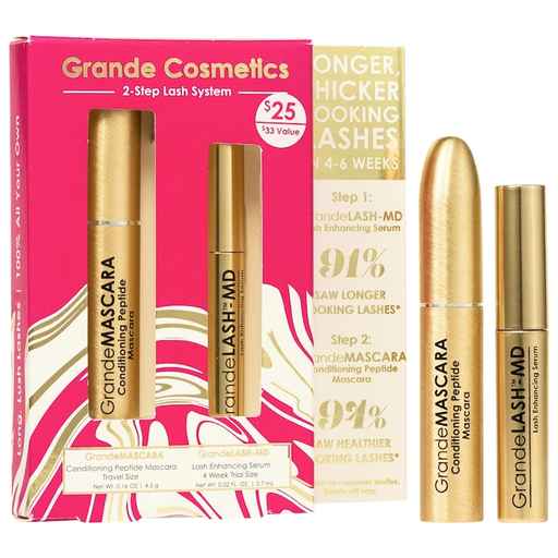 Grande Cosmetics  2-Step Lash System Mini GrandeLASH-MD & GrandeMASCARA