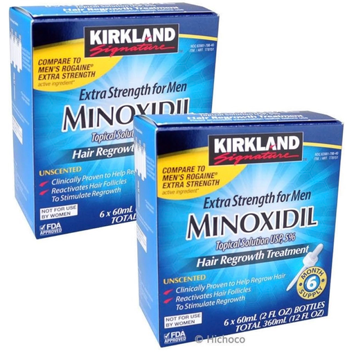 Kirkland Minoxidil 5% Extra Strength Men Hair Regrowth (12 Month Supply)