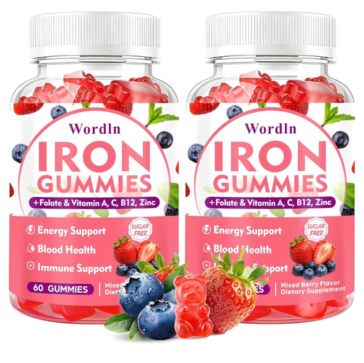 Wordln Iron Gummies for Women, Men & Kids