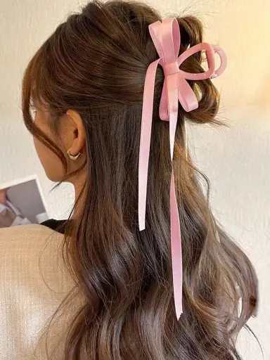 pink hair clip